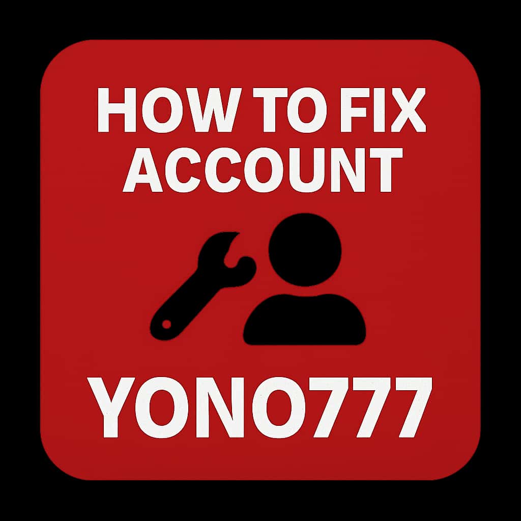Icon representing assistance for Yono777 account issues.