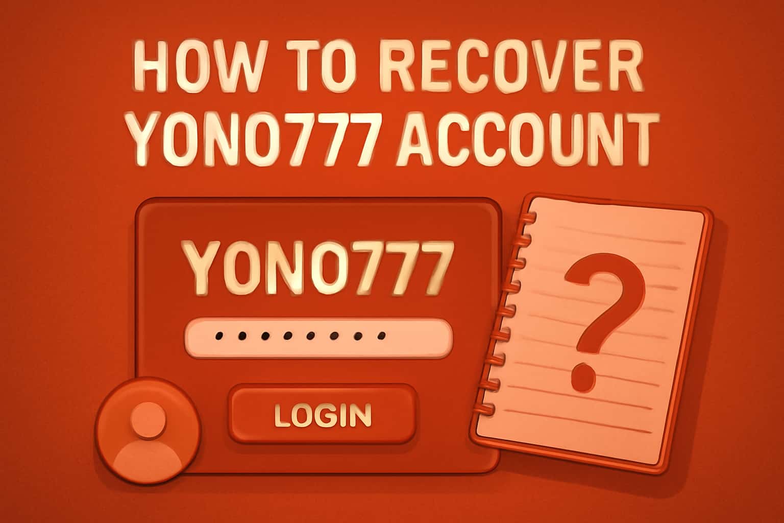 Image depicting steps to recover Yono777 account