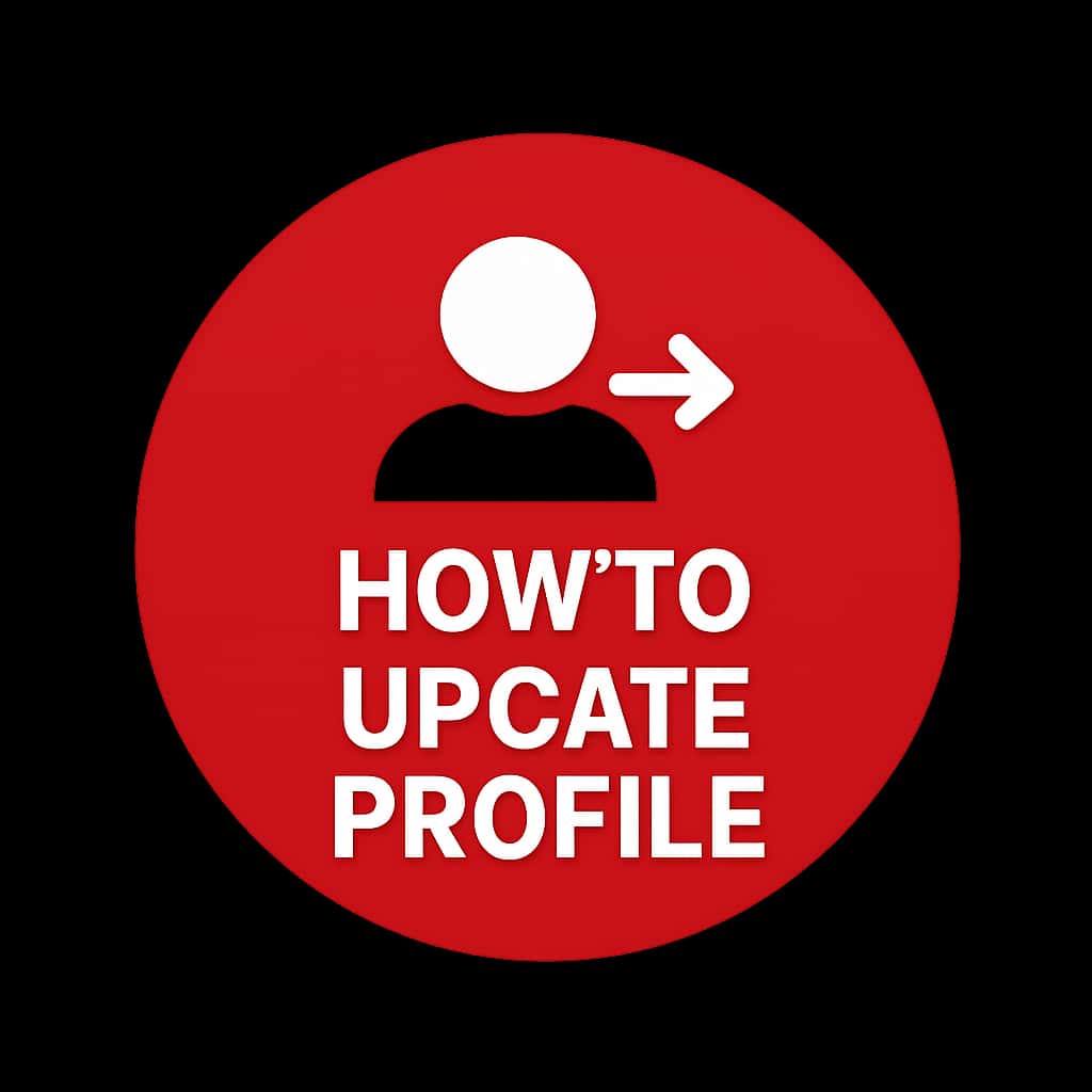 An icon signifying guidance for updating the Yono777 profile.