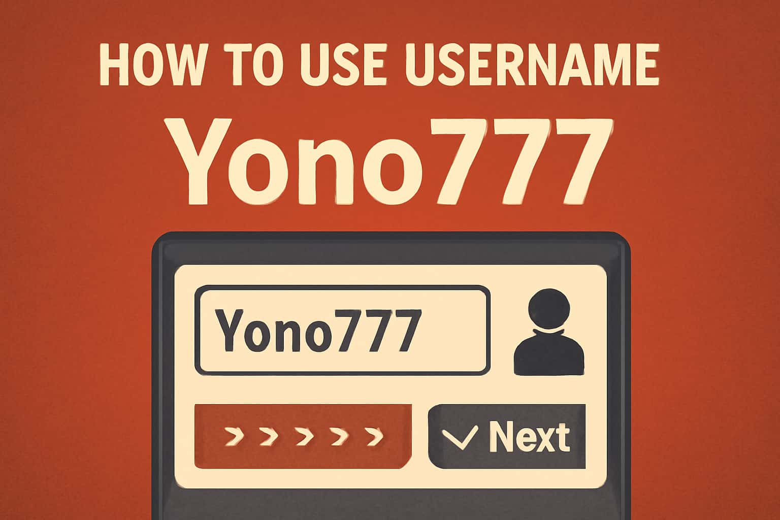 Informational scene illustrating the use of Yono777 username.