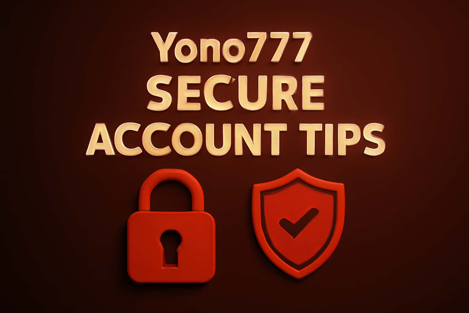 Informational scene about securing Yono777 accounts with visuals related to account safety.
