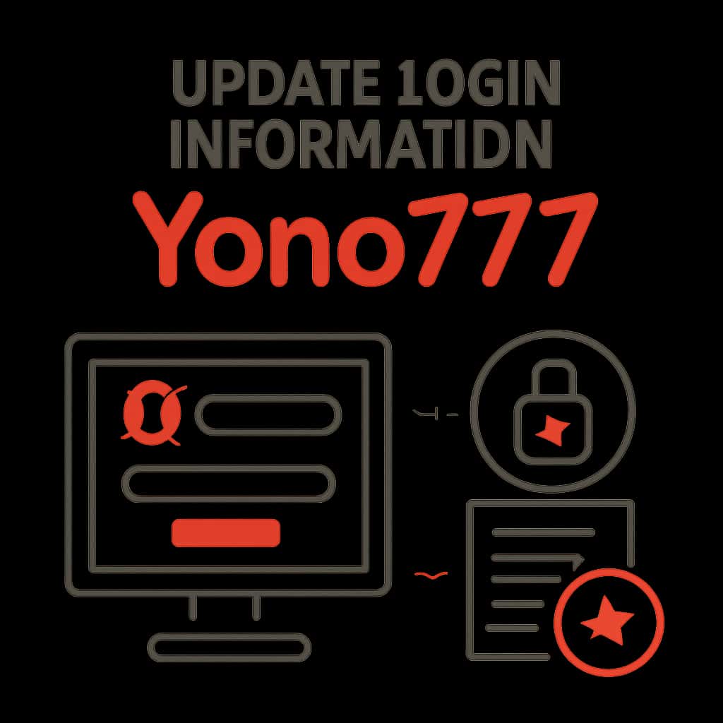 An educational diagram about updating Yono777 login credentials.