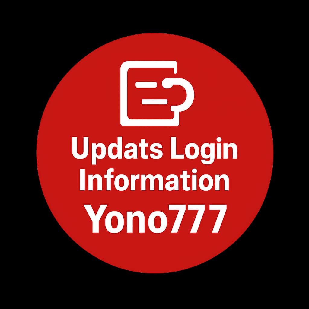 An icon representing guidance on updating Yono777 login information.