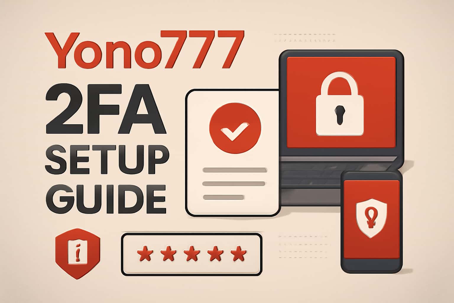 An informative visual representation of setting up Yono777 2FA, featuring the title prominently.