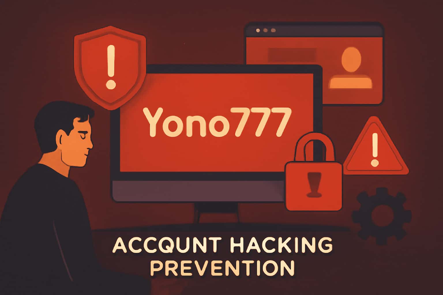 Informative scene illustrating Yono777 account hacking prevention measures.