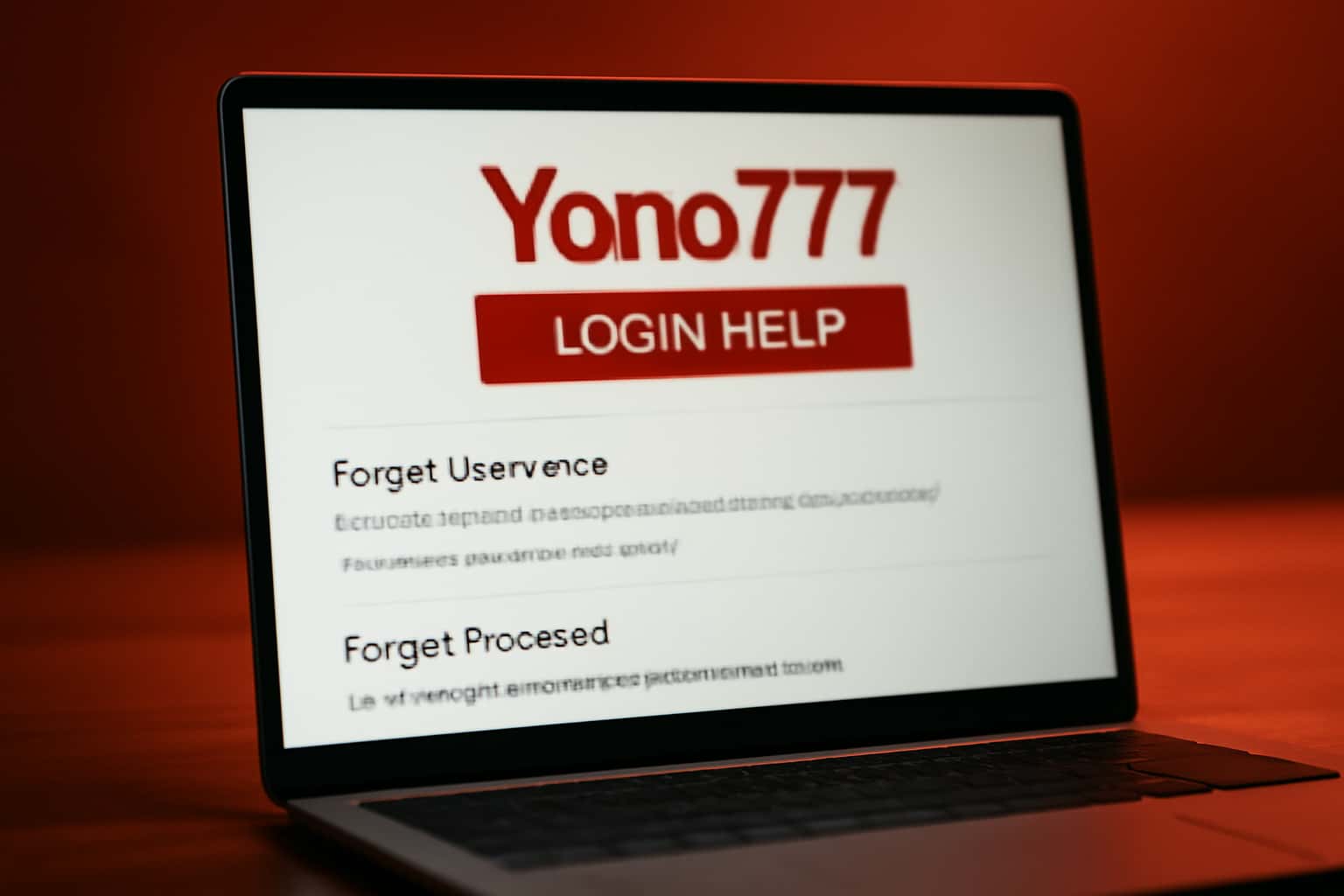 A professional context showcasing Yono777 login support guidance.