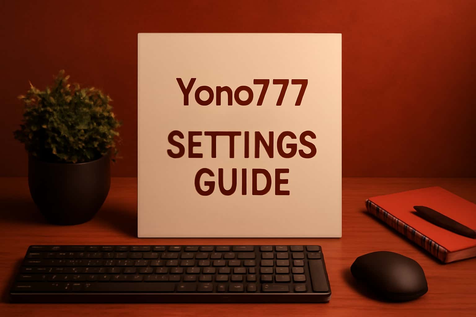 Informational scene about Yono777 Settings Guide with features prominently displayed.